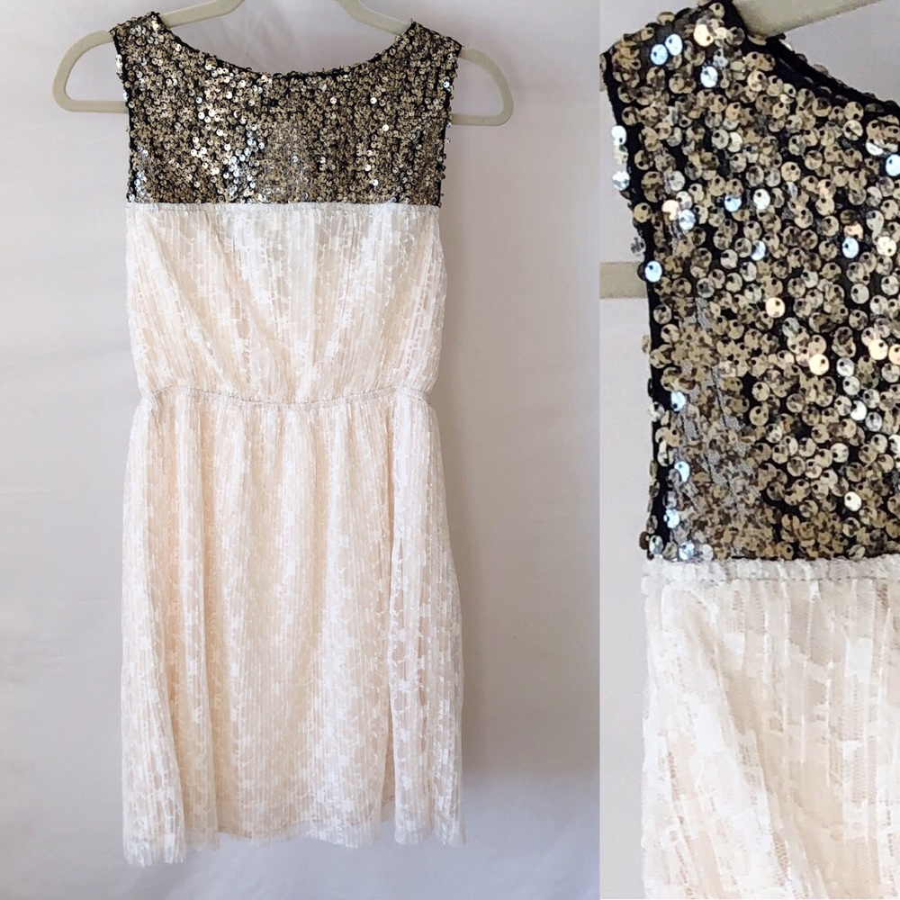 Lace and Sequin Party Dress, Size Small